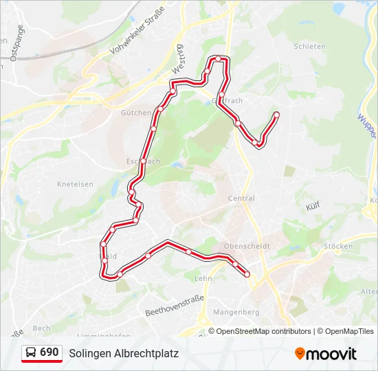 690 Bus Line Map