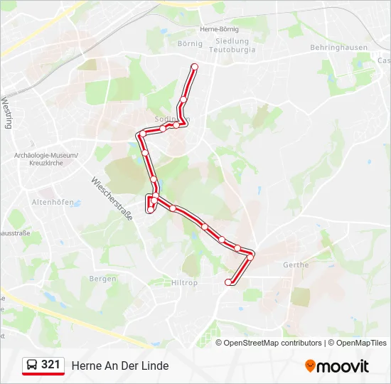 Автобус 321: карта маршрута