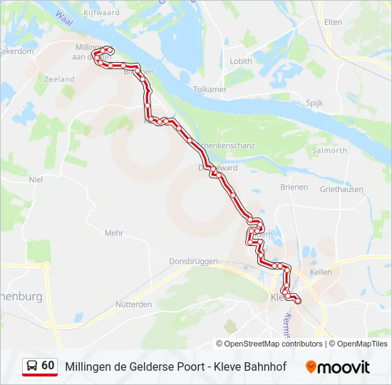 60 Bus Line Map