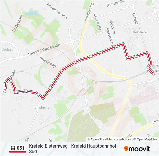 051 Bus Line Map