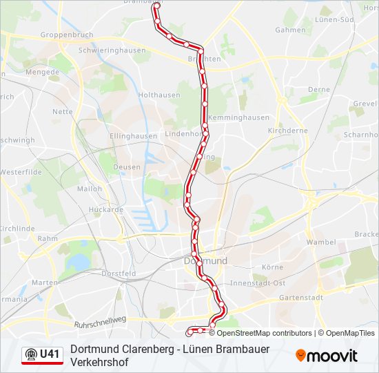 U41 subway Line Map