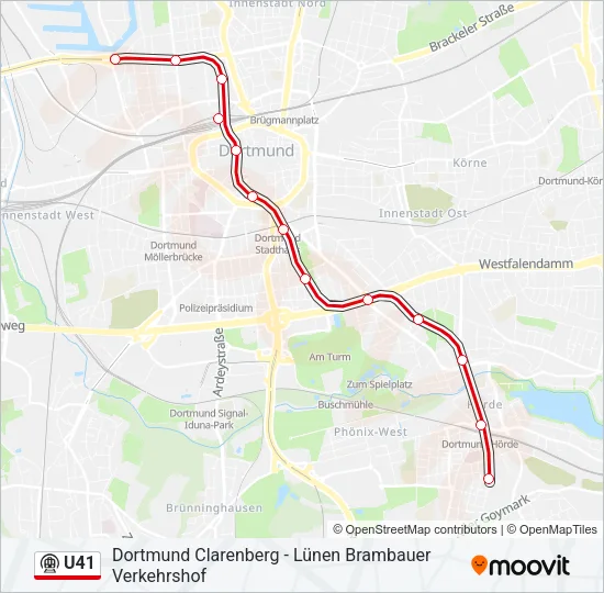 U41 Subway Line Map