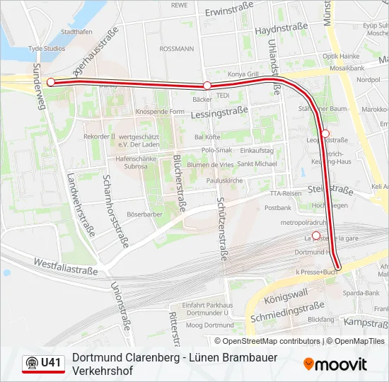 U41 Subway Line Map