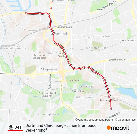 U41 Subway Line Map