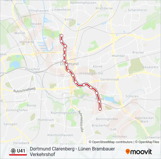 U41 Subway Line Map