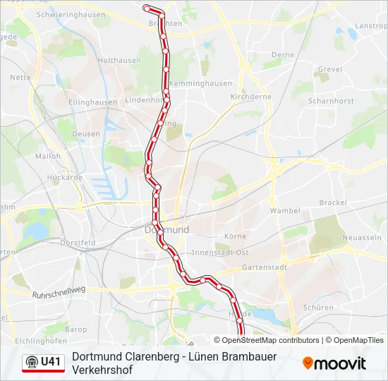 U41 Subway Line Map