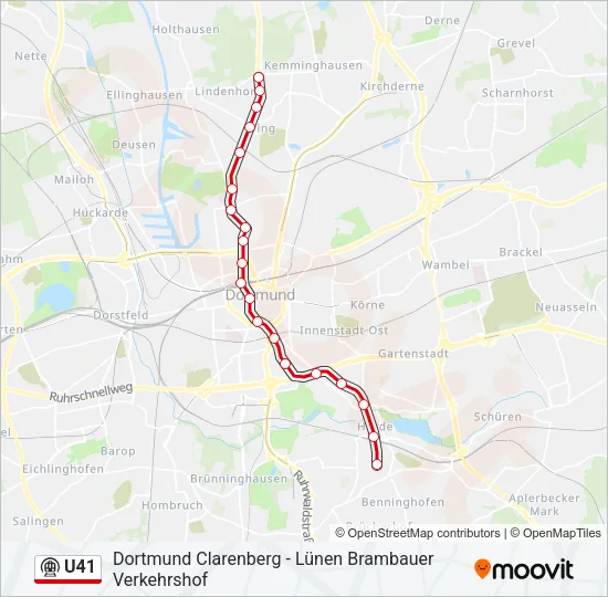 U41 Subway Line Map