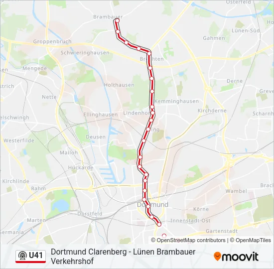 U41 Subway Line Map