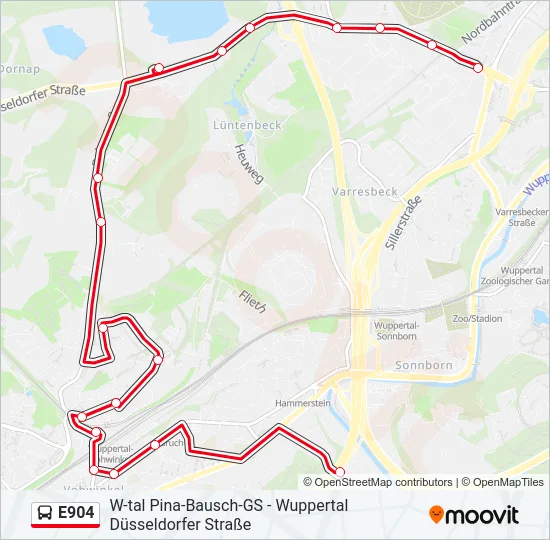 E904 Bus Line Map