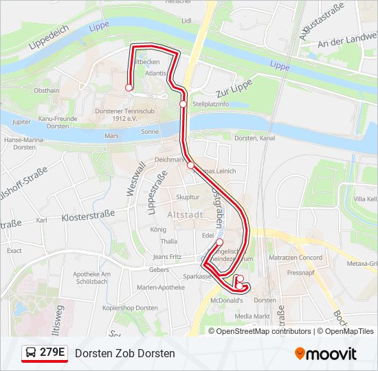 279E bus Line Map