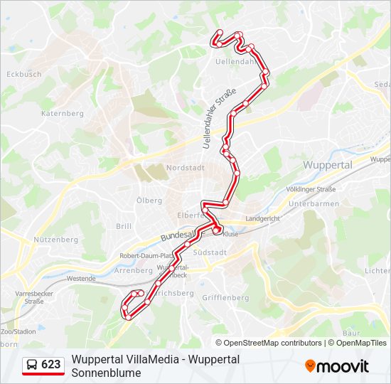 623 Bus Line Map