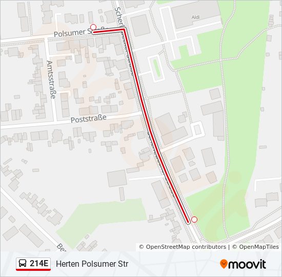 214E bus Line Map