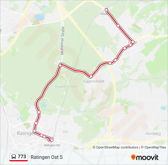 773 Bus Line Map