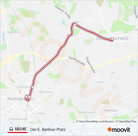 SB24E Bus Line Map