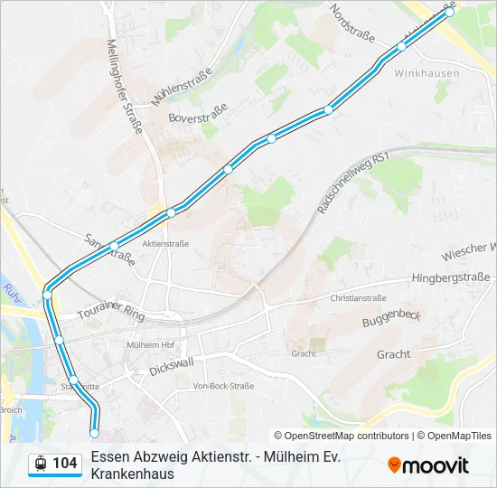 104 Light Rail Line Map