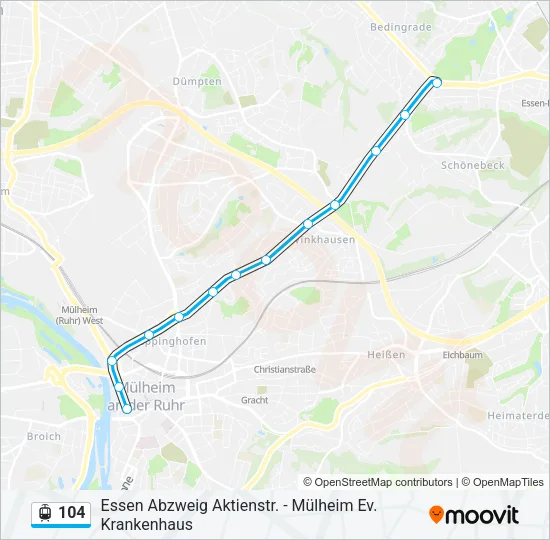 104 Light Rail Line Map