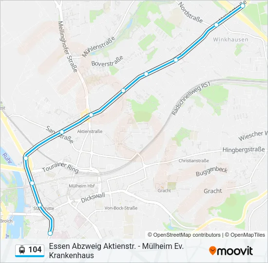 104 Light Rail Line Map