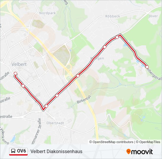 OV6 Bus Line Map