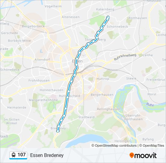 107 Route: Fahrpläne, Haltestellen & Karten - Essen Bredeney (Aktualisiert)