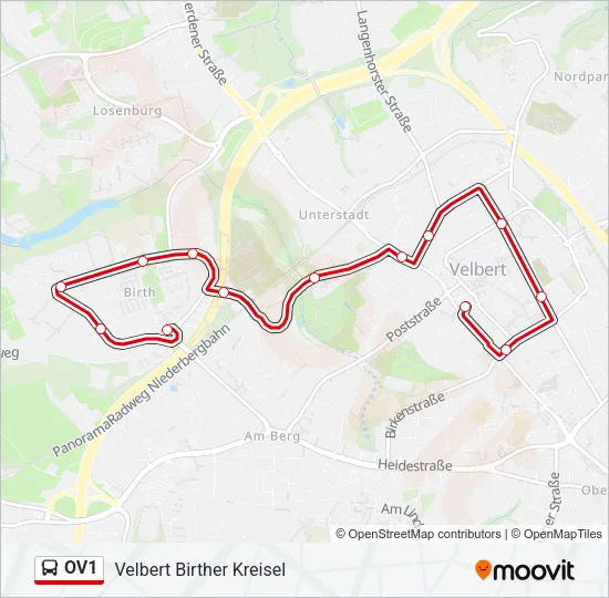 OV1 Bus Line Map