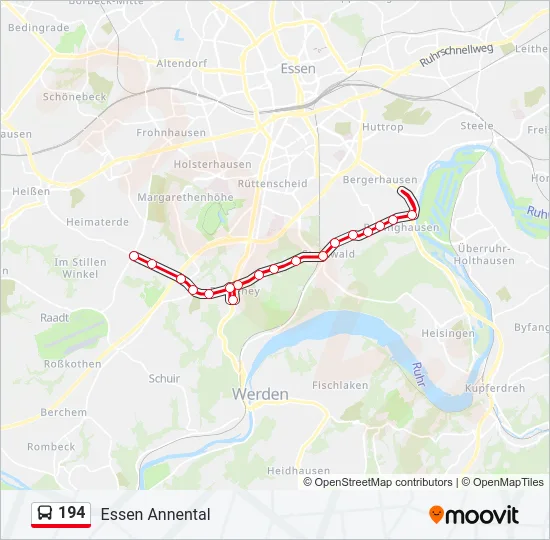 194 Bus Line Map