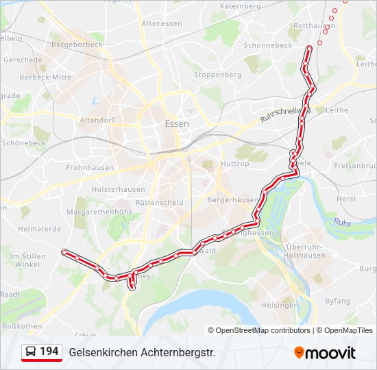 194 Route Fahrpläne, Haltestellen & Karten Gelsenkirchen Achternbergstr. (Aktualisiert)