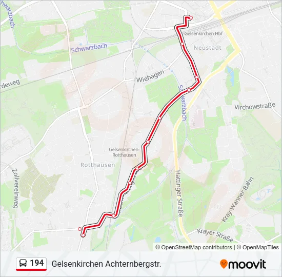 194 Bus Line Map