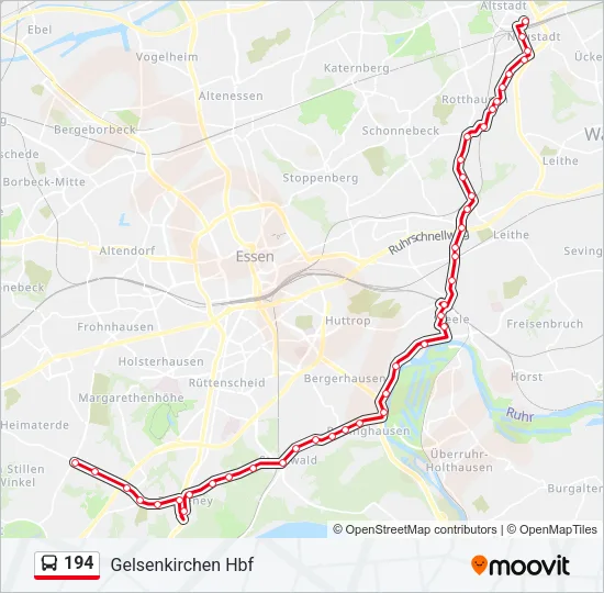 194 Bus Line Map