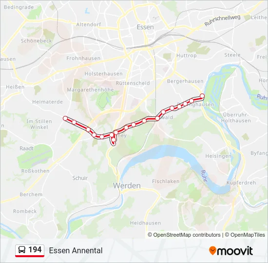 194 Bus Line Map