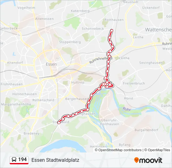 194 Bus Line Map