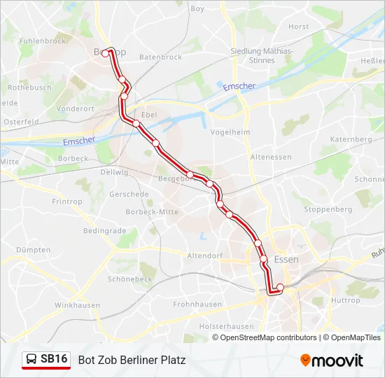 SB16 Bus Line Map