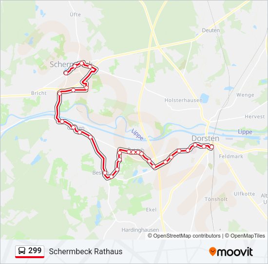 299 Bus Line Map