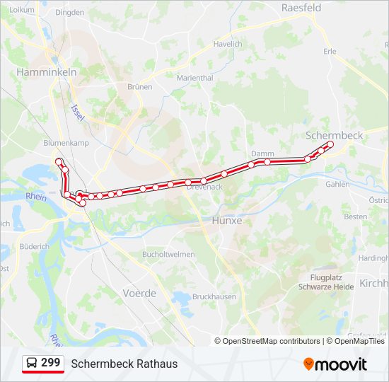 299 Bus Line Map