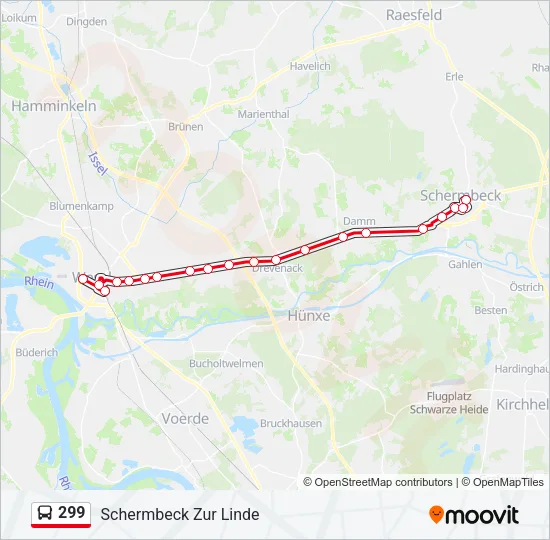 299 Bus Line Map