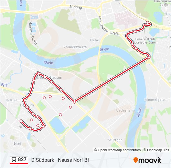 827 Bus Line Map