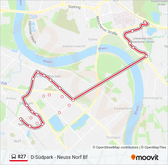 827 Bus Line Map