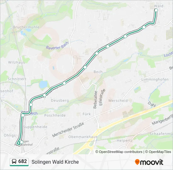 682 Bus Line Map