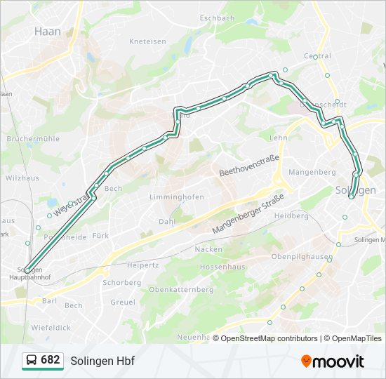 682 Bus Line Map