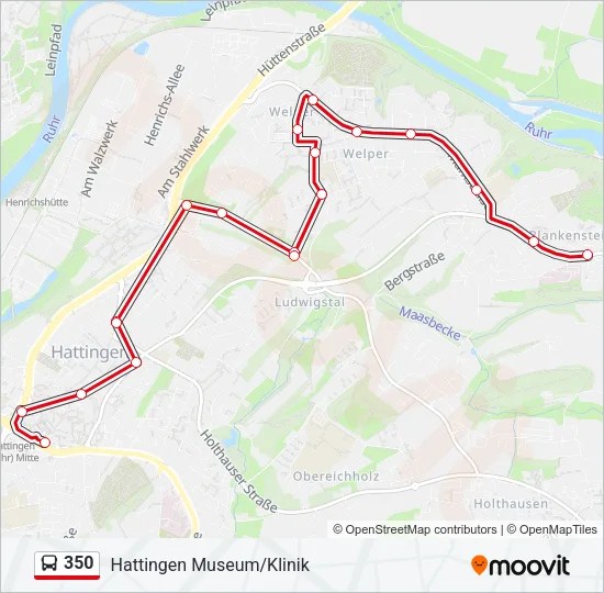 350 Bus Line Map