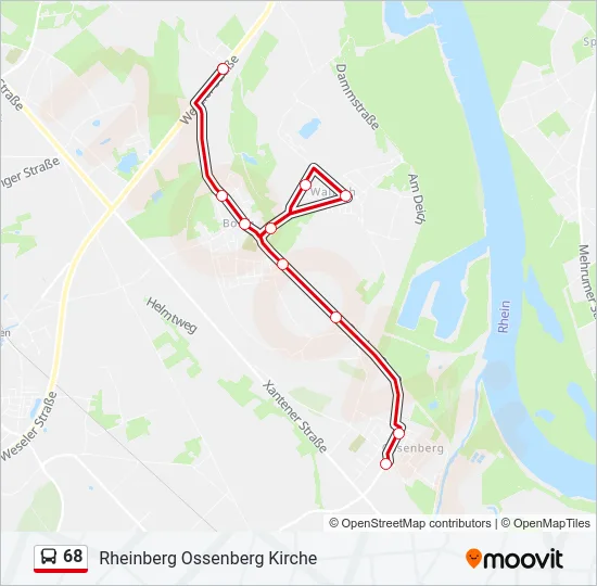 68 Bus Line Map
