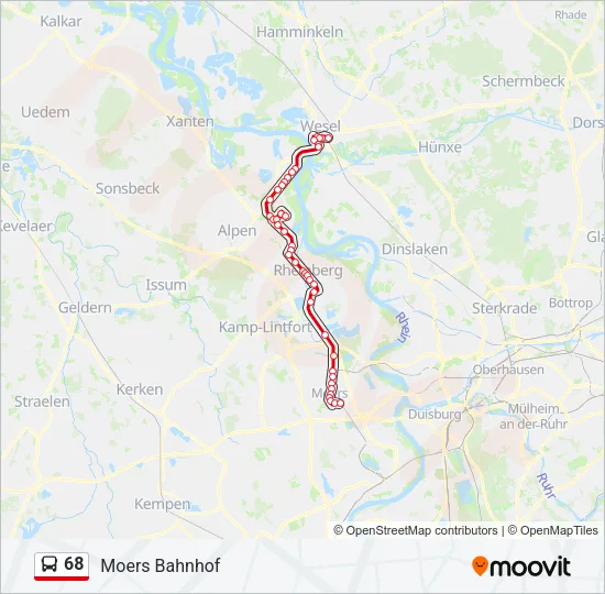 68 Bus Line Map