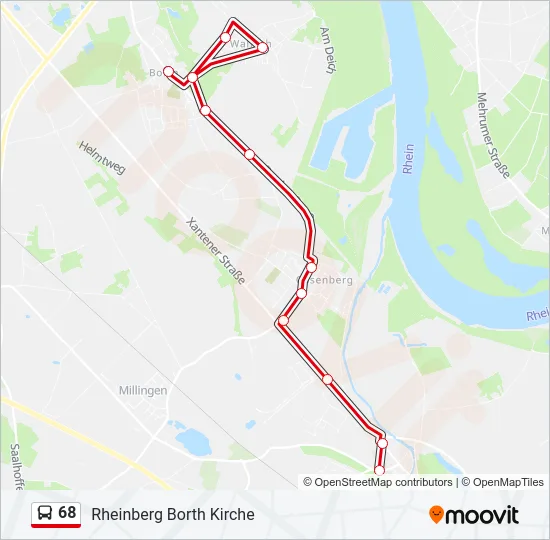 68 Bus Line Map