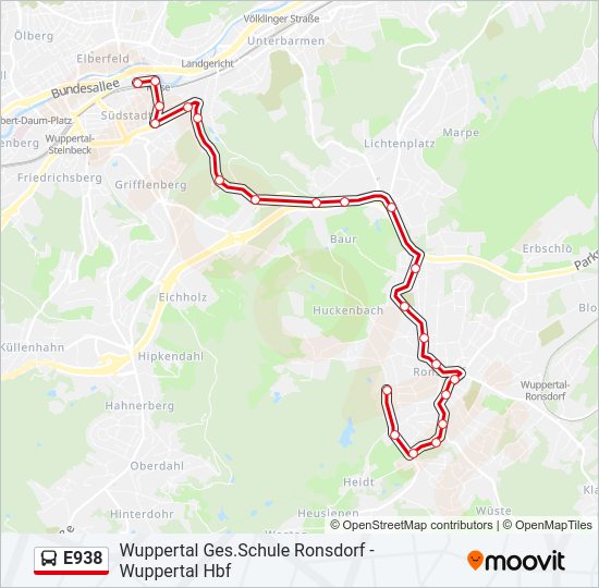 E938 Bus Line Map