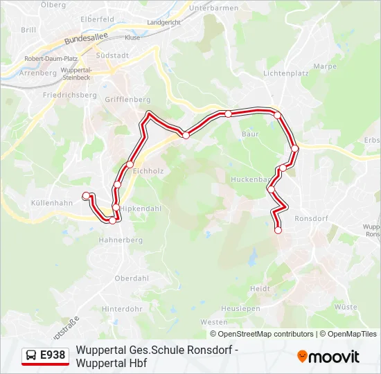 E938 Bus Line Map