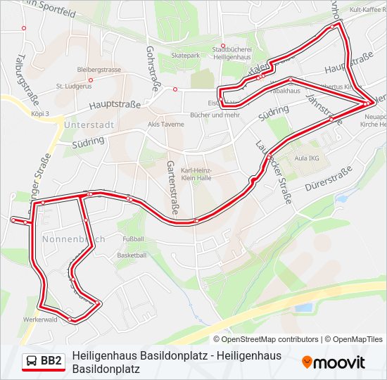 BB2 Bus Line Map