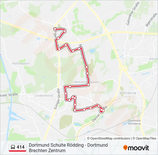 414 Bus Line Map