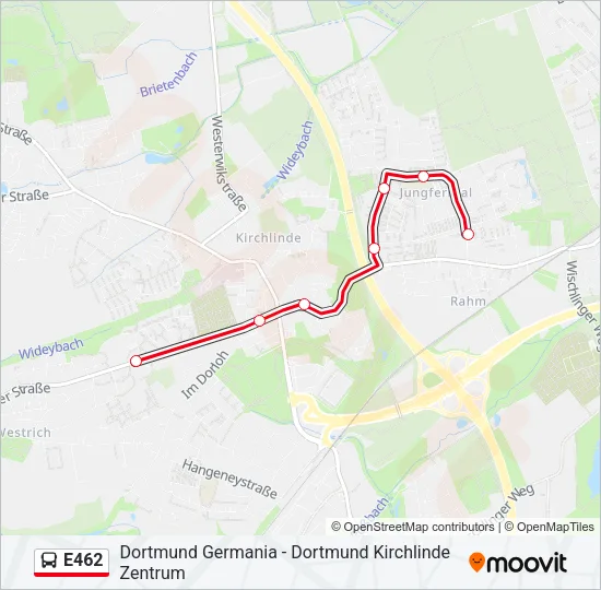 E462 Bus Line Map