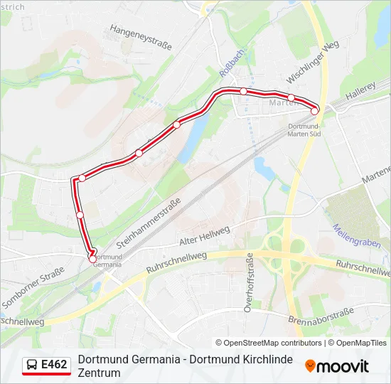 E462 Bus Line Map