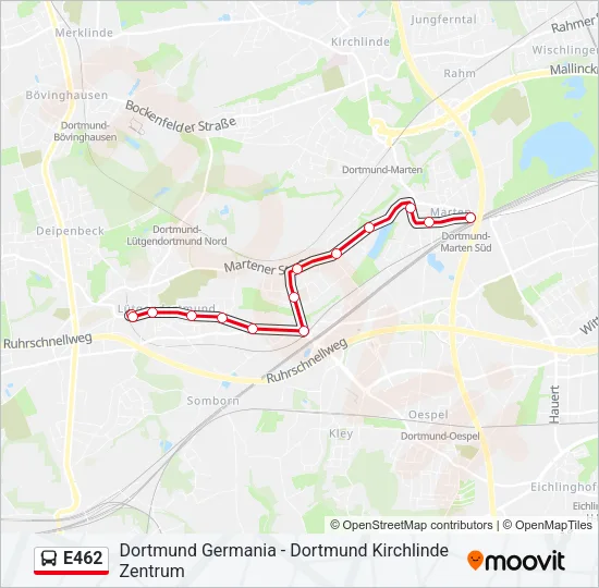 E462 Bus Line Map