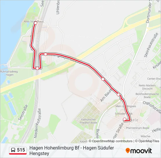 515 Bus Line Map